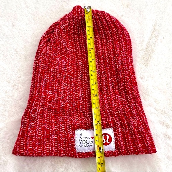 Lululemon RARE Lululemon x Love Your Melon Beanie Color Red and White - Picture 9 of 9